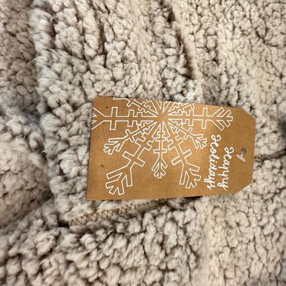 Thread + Supply Womens Large Sherpa Vest Gray Full Zip FrontPockets High Neck - Picture 13 of 14